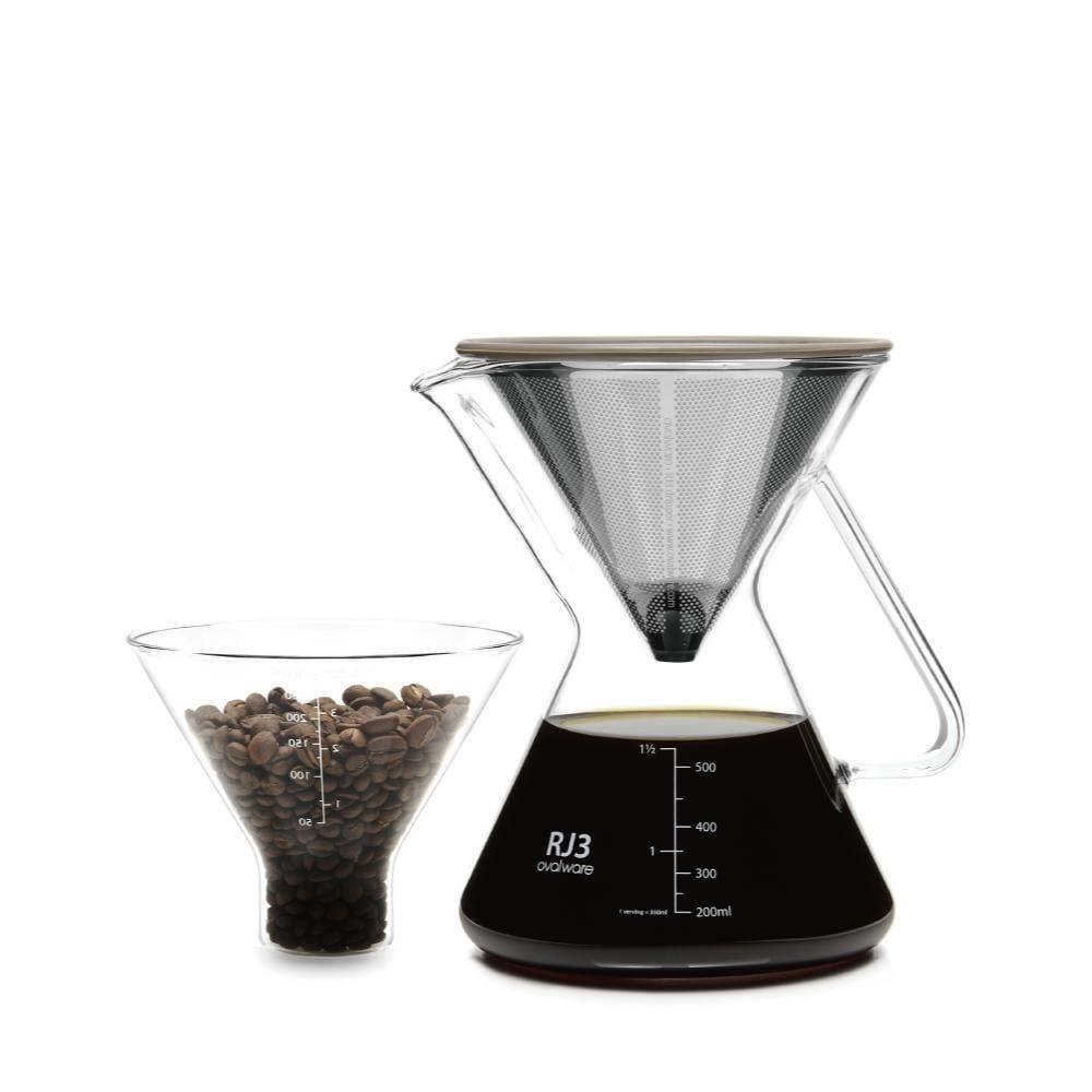 Linensnthings.com Pour Over Coffee Maker with Filter - 500ml/17oz ...