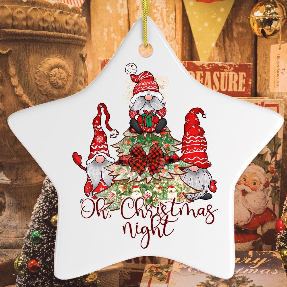 Oh, Christmas Night Holiday Ornament Ceramic Ornament OrnamentallyYou 