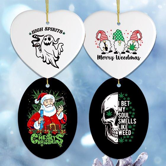 Pothead Christmas Ornament Bundle Ornament Bundle OrnamentallyYou 