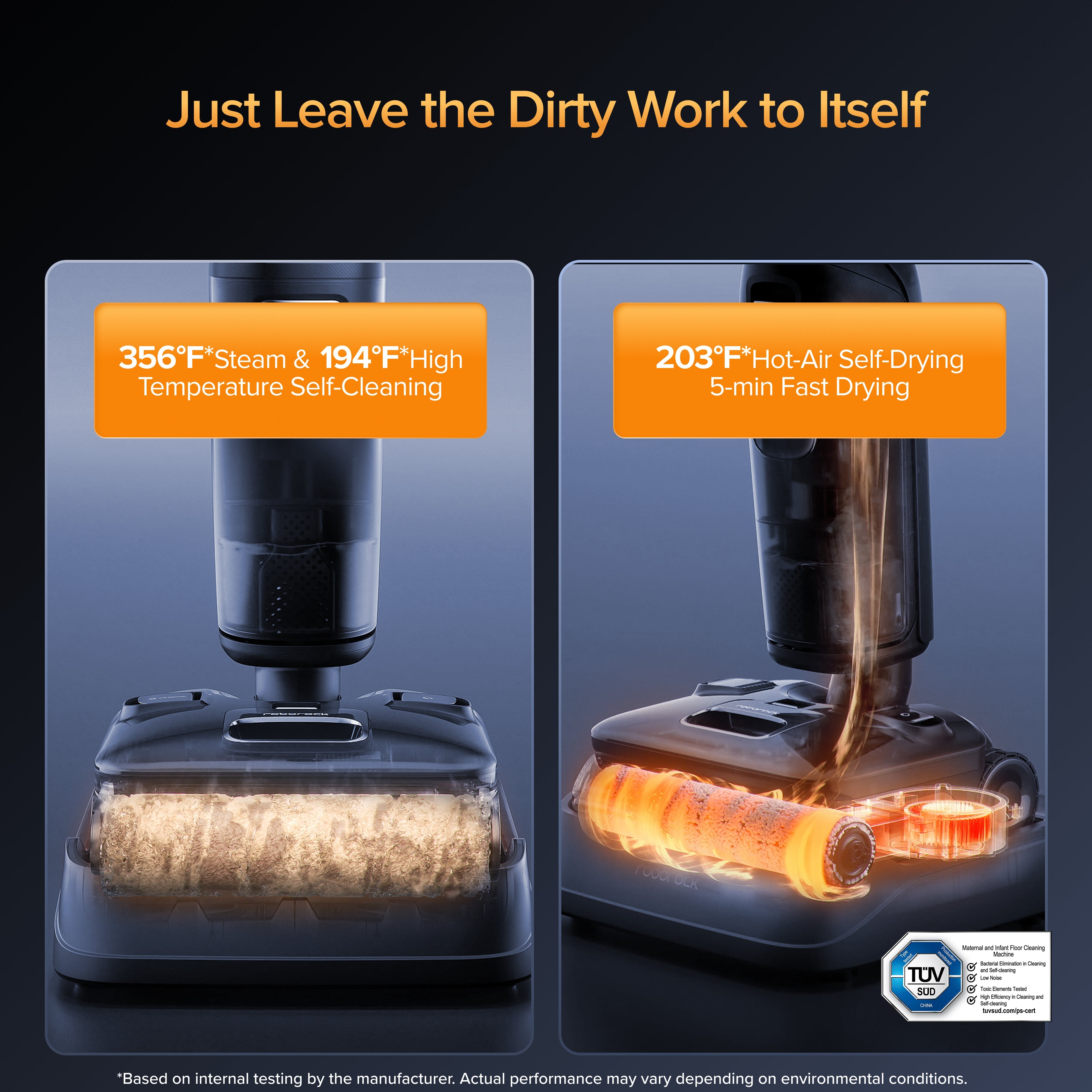 Roborock F25 Ultra Wet & Dry Vacuum with Steam & High Temperature Cleaning