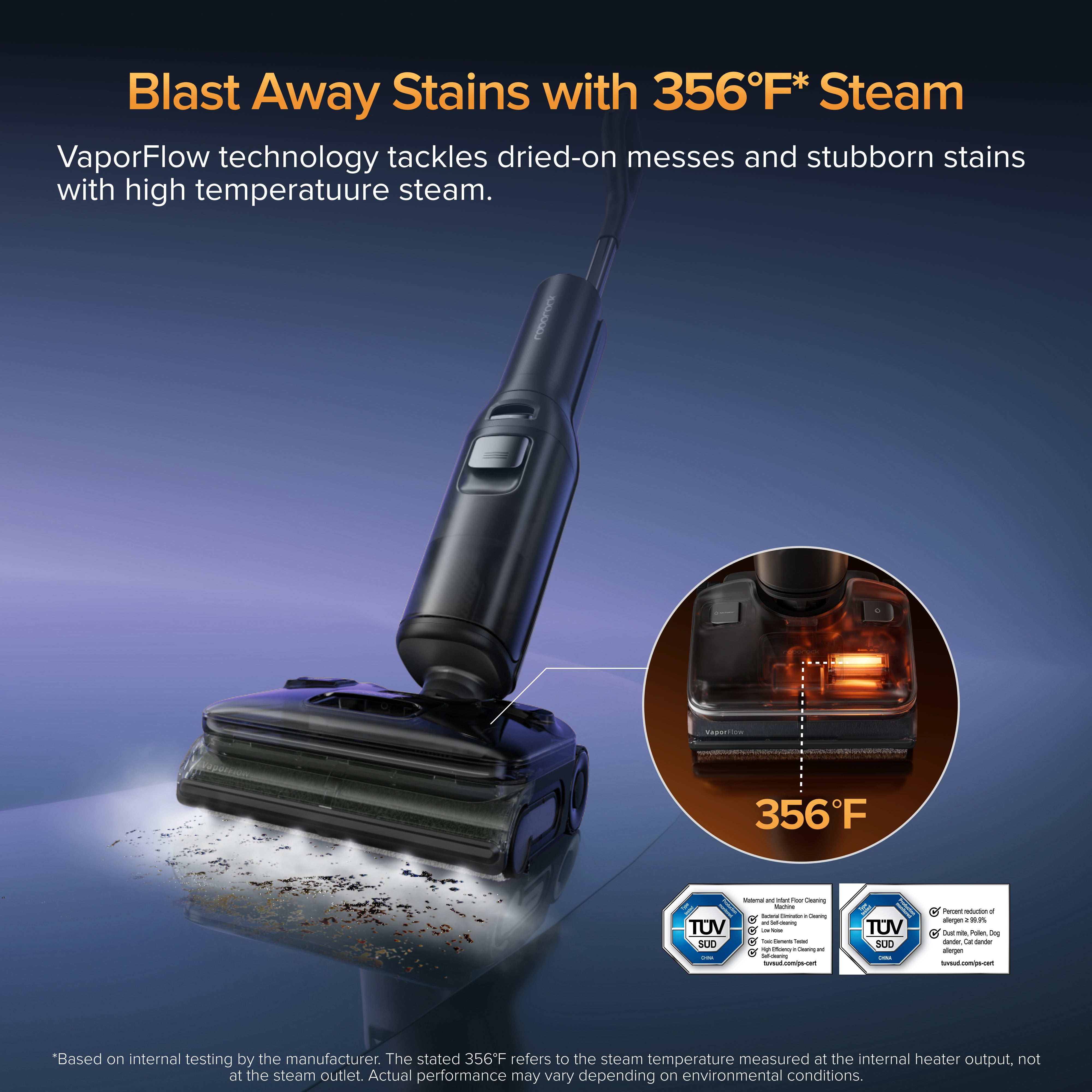 Roborock F25 Ultra Wet & Dry Vacuum with Steam & High Temperature Cleaning