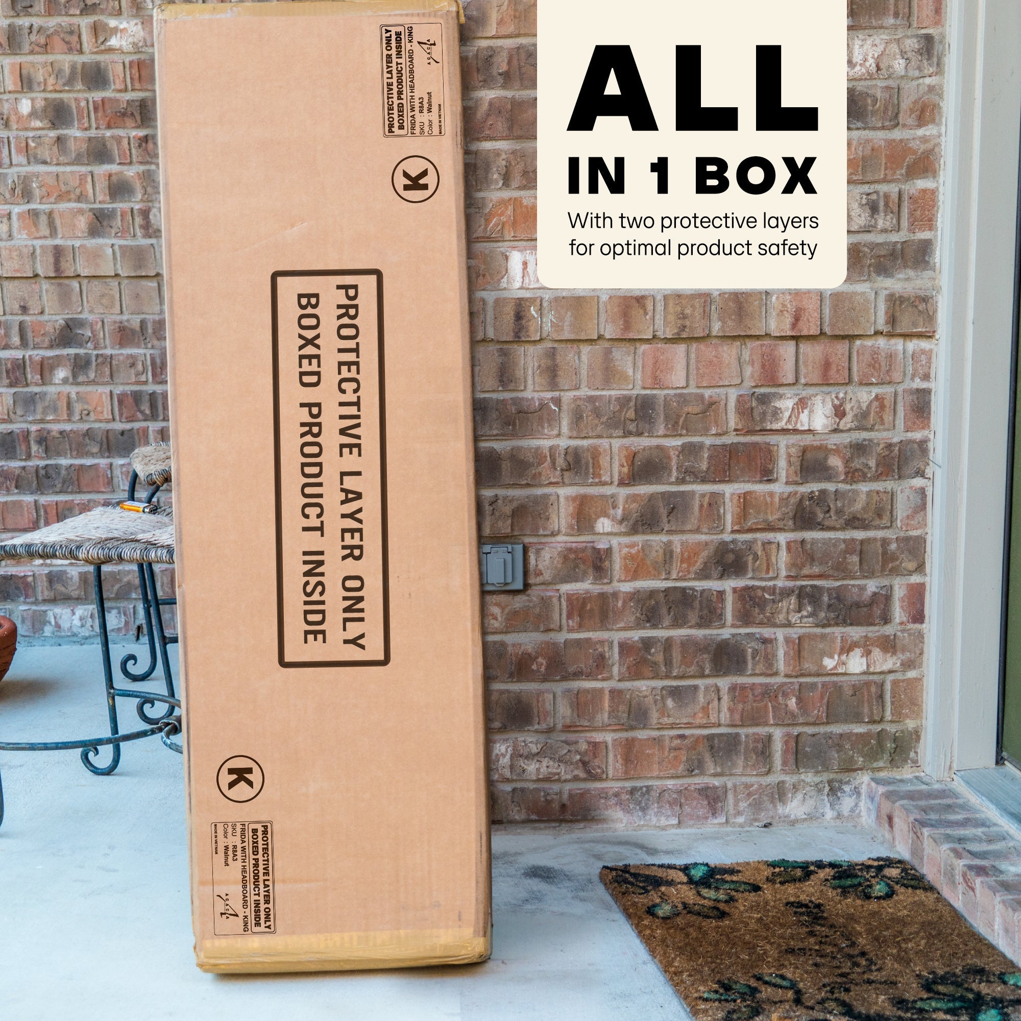 Frida Deluxe Solid Wood Bed Frame