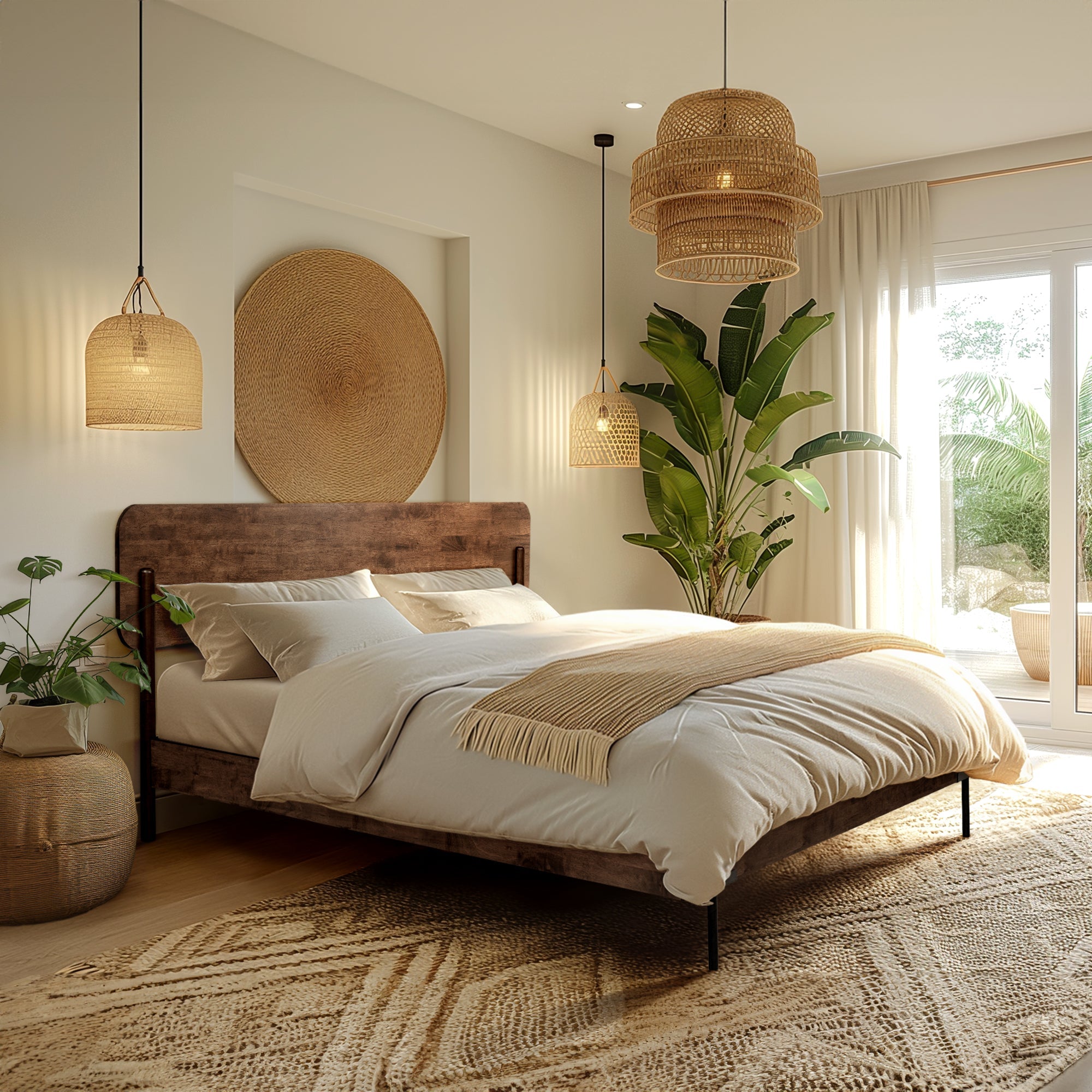 Frida Deluxe Solid Wood Bed Frame