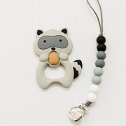 Raccoon Teether Set - Gray