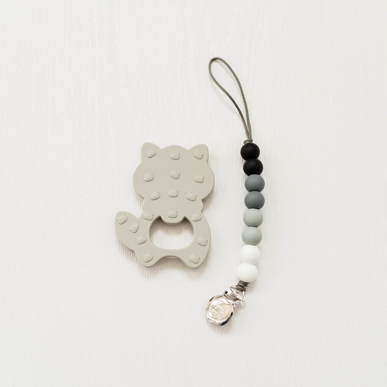Raccoon Teether Set - Gray