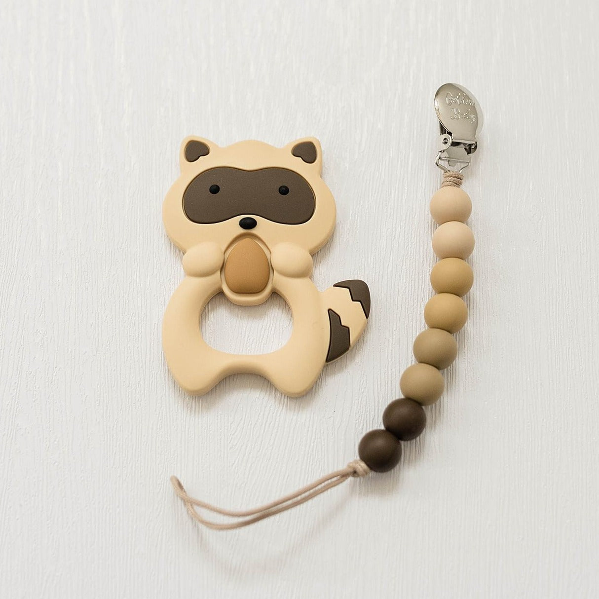 Raccoon Teether Set - Brown