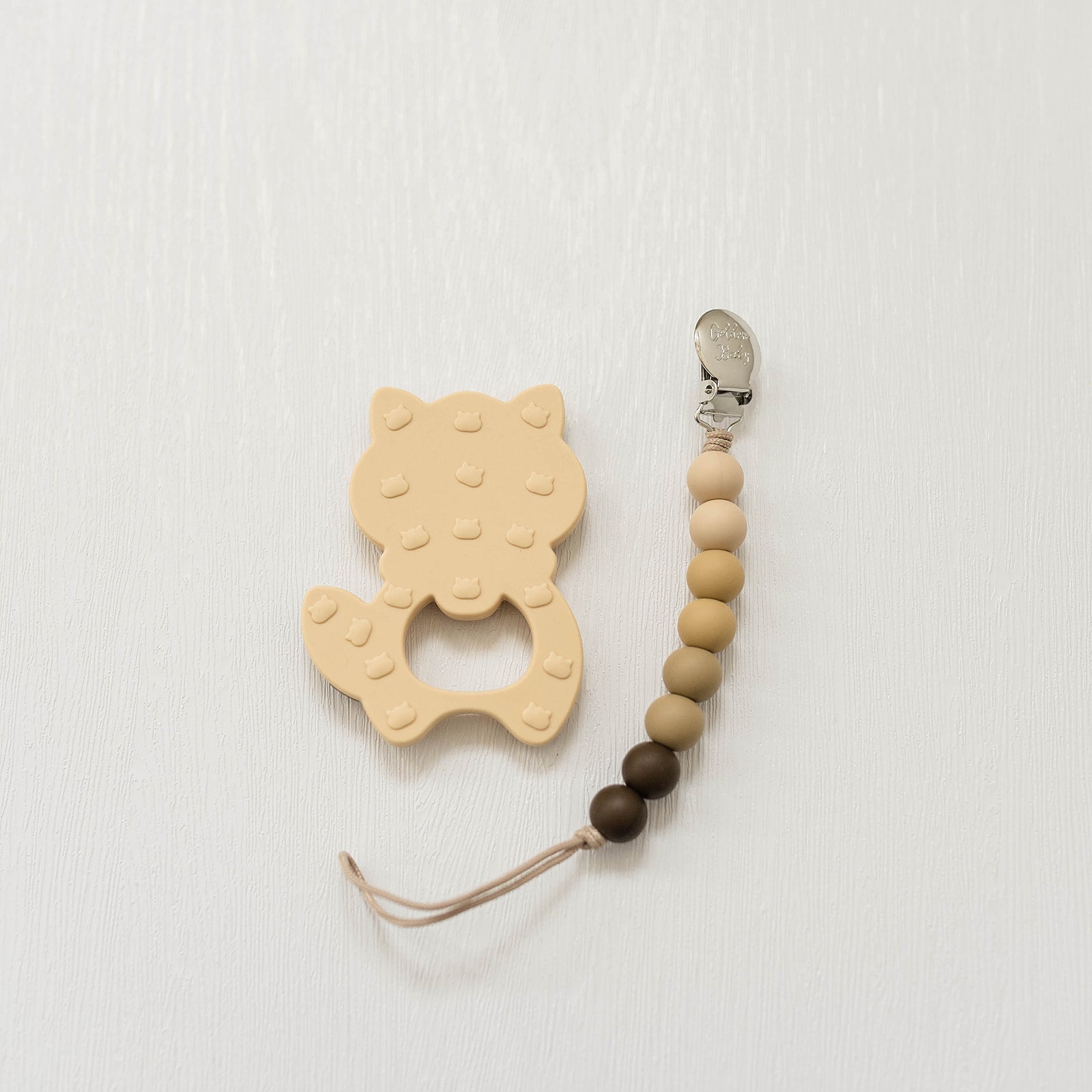 Raccoon Teether Set - Brown