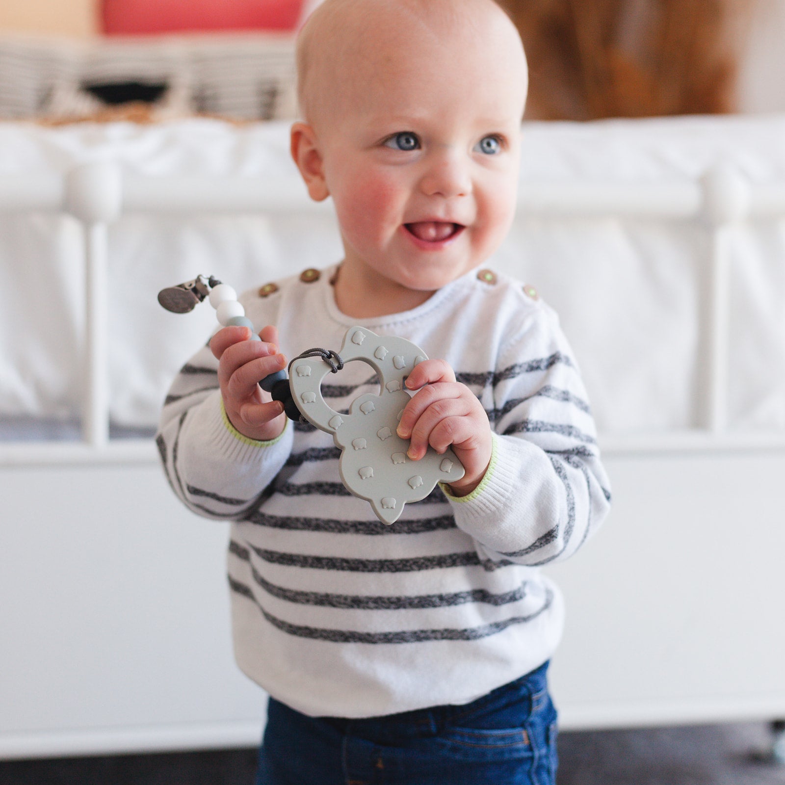 Raccoon Teether Set - Gray