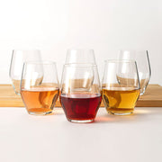 Sante Stemless Crystal Wine Glasses - 15oz