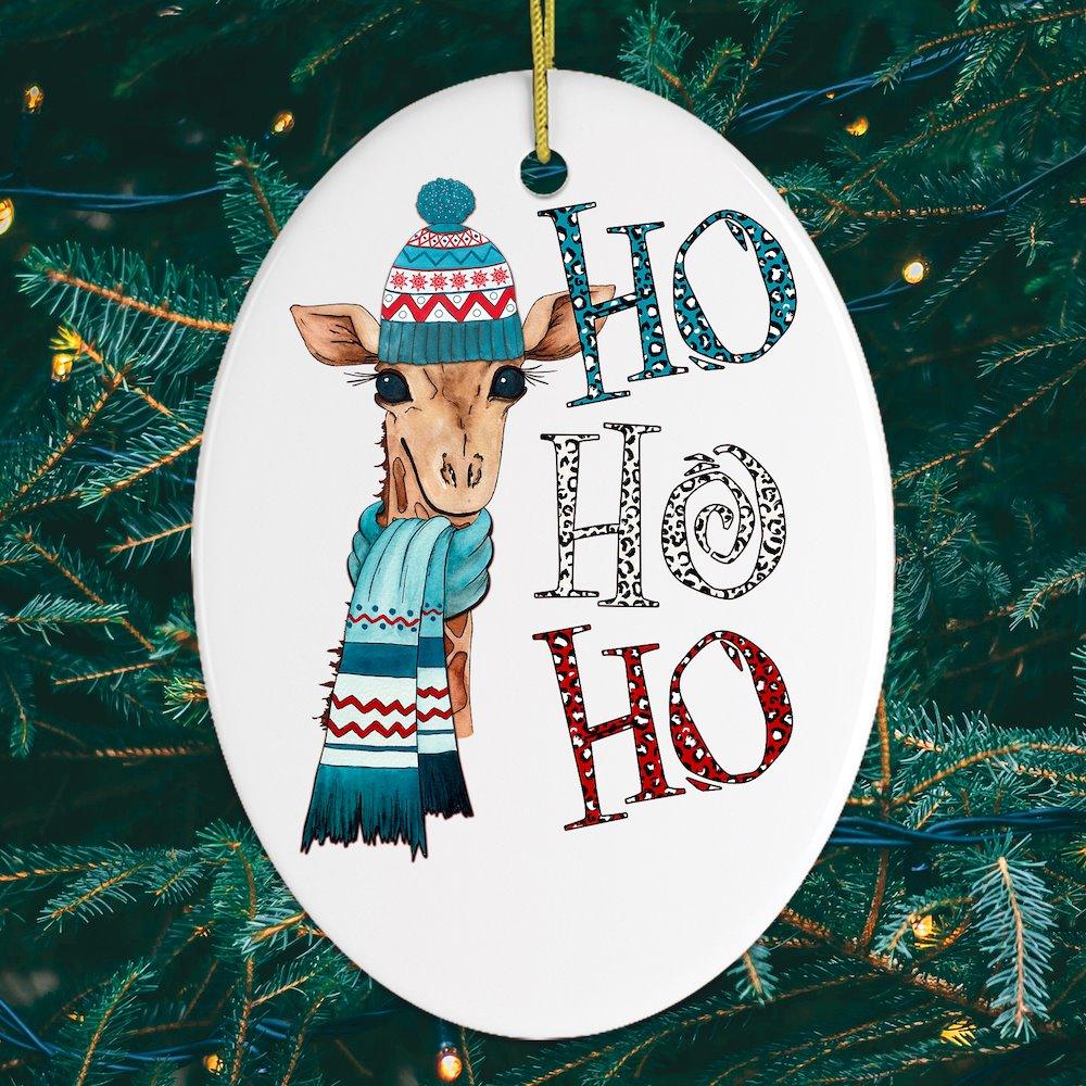 Giraffe Christmas Ornament Ornament OrnamentallyYou 
