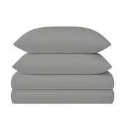 100% Cotton Duvet Cover Set, Graphite - Classic Hotel Collection