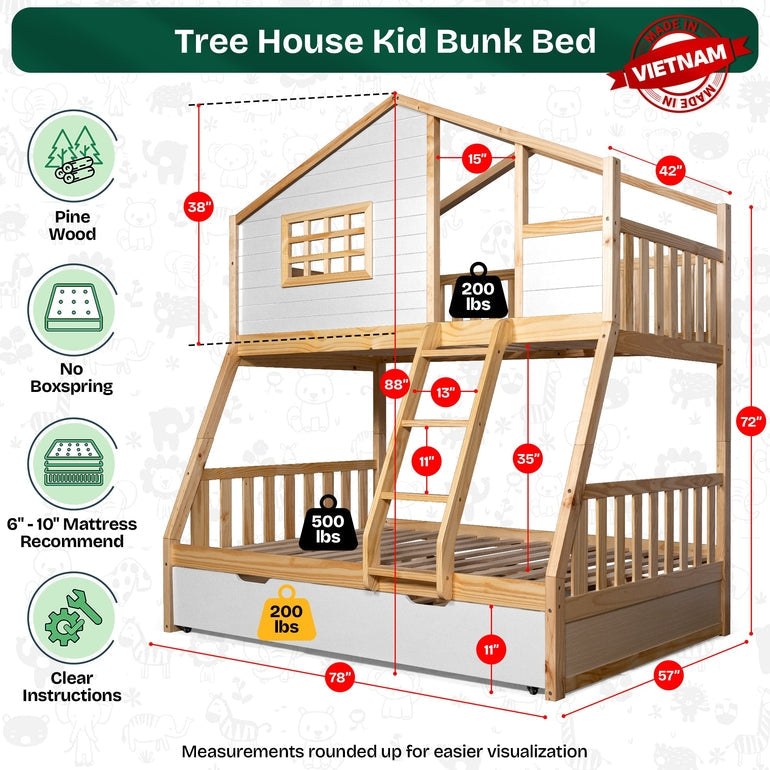Treehouse Kid Bunk Bed for Fun and Adventure