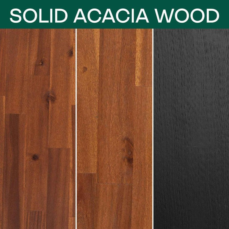 Emery Bed Frame & Nightstand Set - Acacia Solid Wood