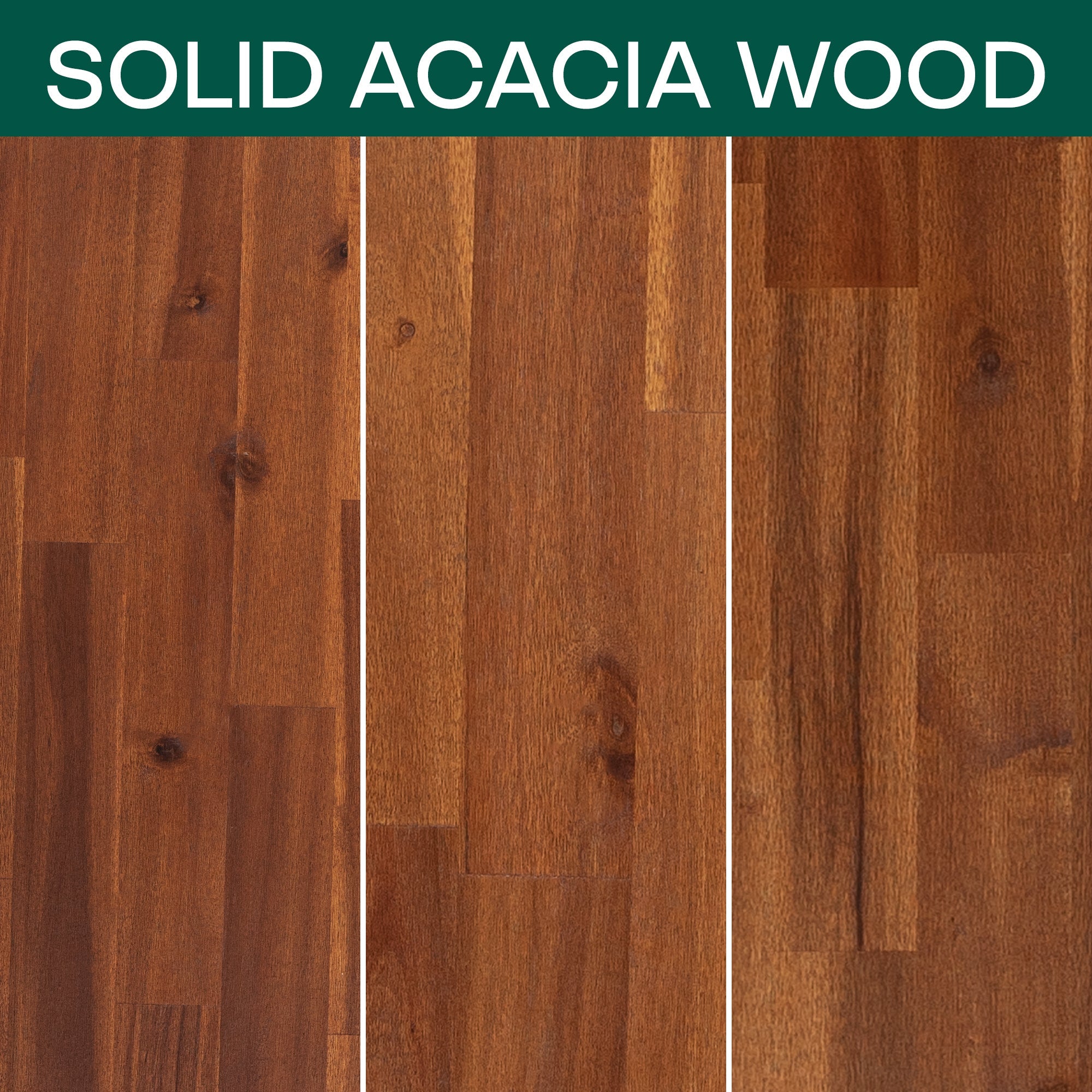 Emery Bed Frame & Nightstand Set - Acacia Solid Wood