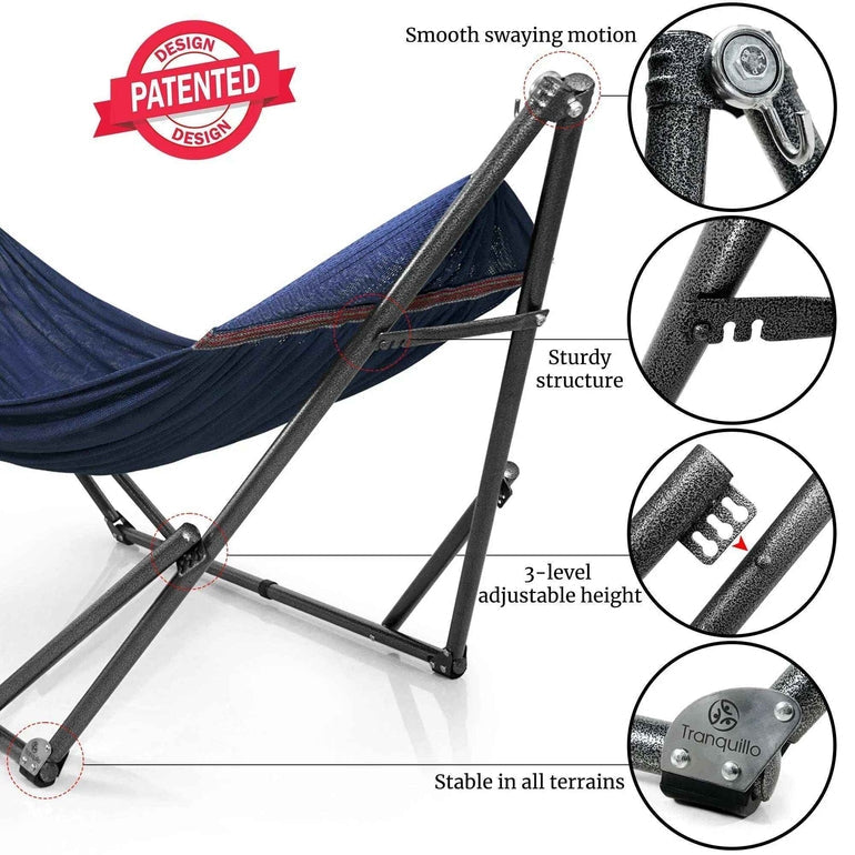 Tranquillo Universal Hammock with Medium Size Stands