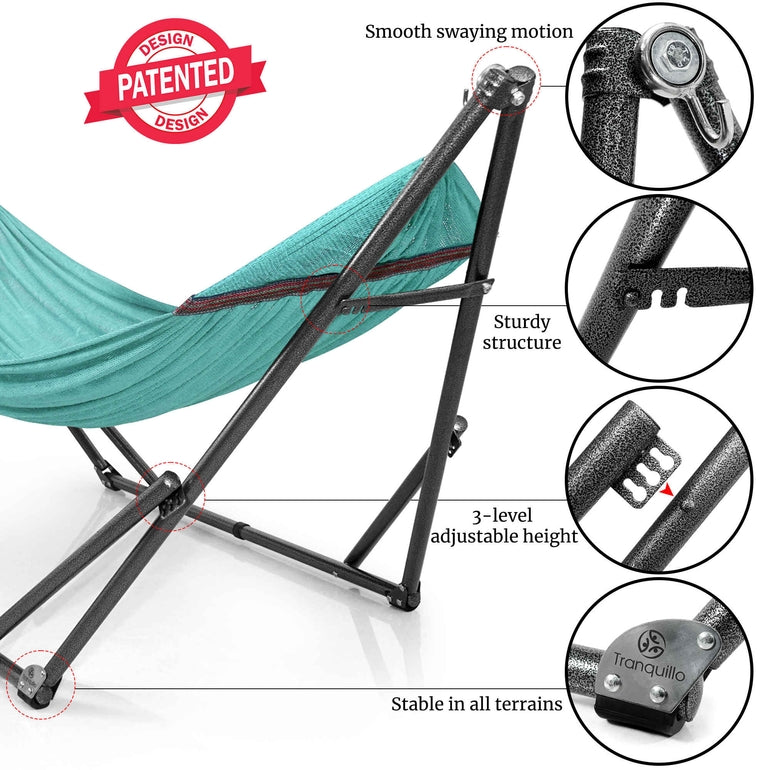 Tranquillo Universal Hammock with Medium Size Stands