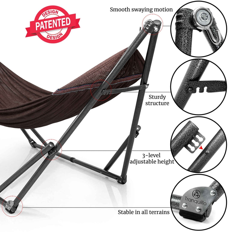 Tranquillo Universal Hammock with Medium Size Stands