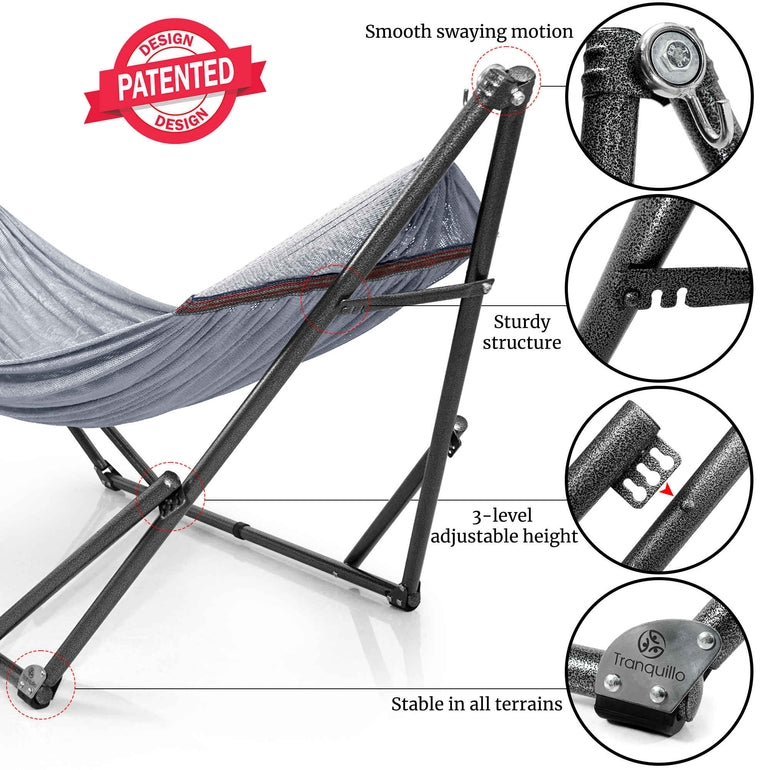 Tranquillo Universal Hammock with Medium Size Stands