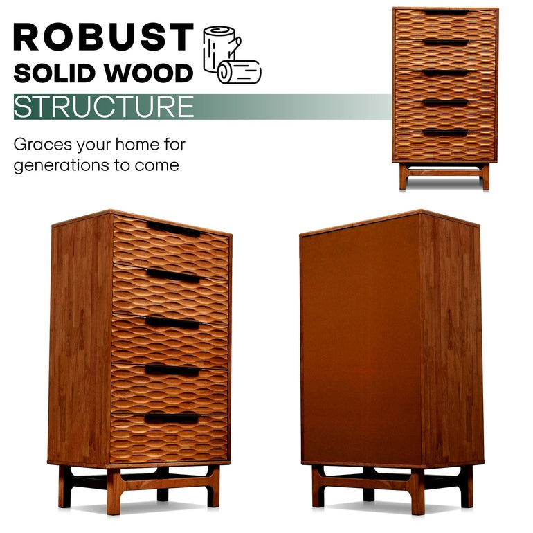 Acacia Elara Dresser with 5 Drawers