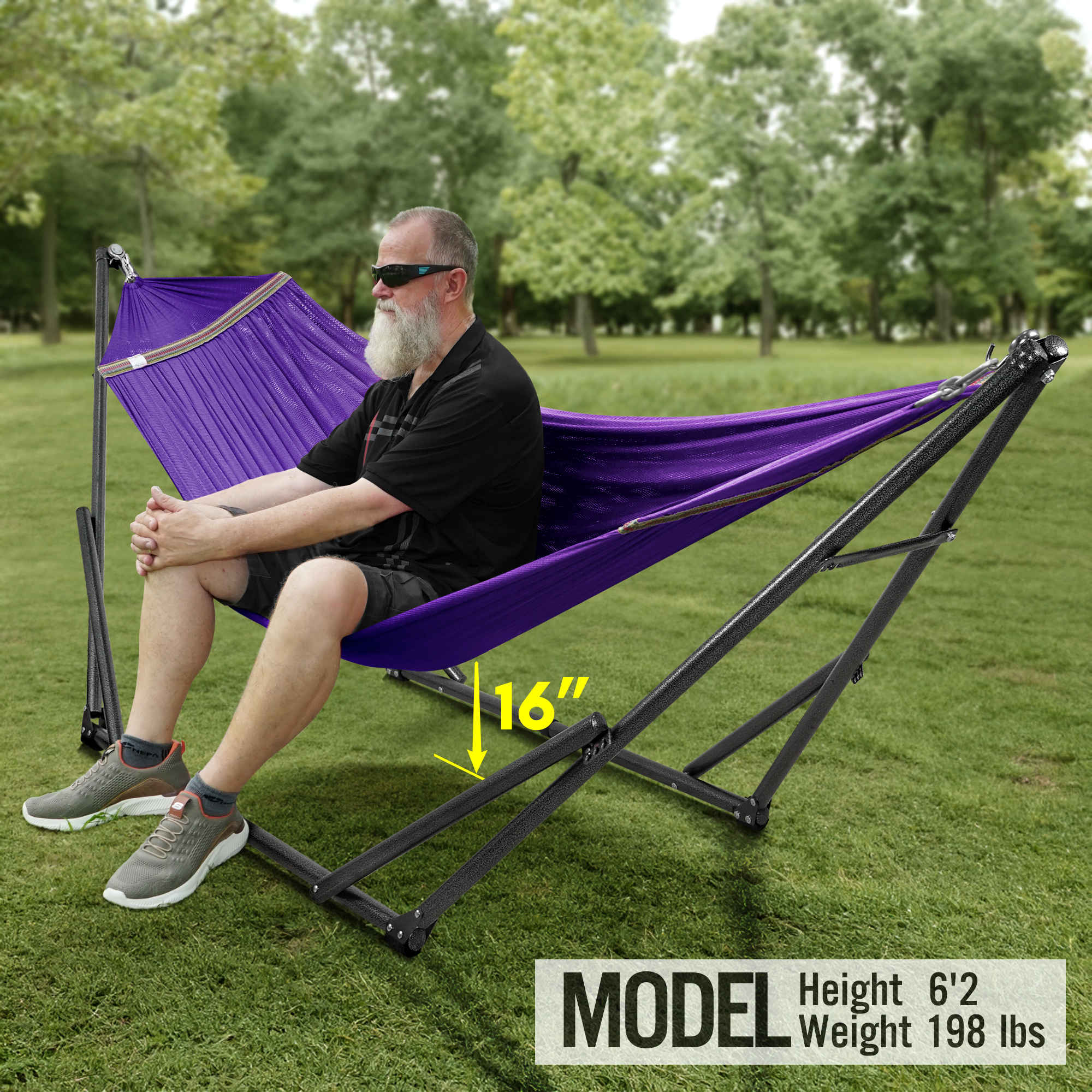 Tranquillo Universal Hammock with Medium Size Stands