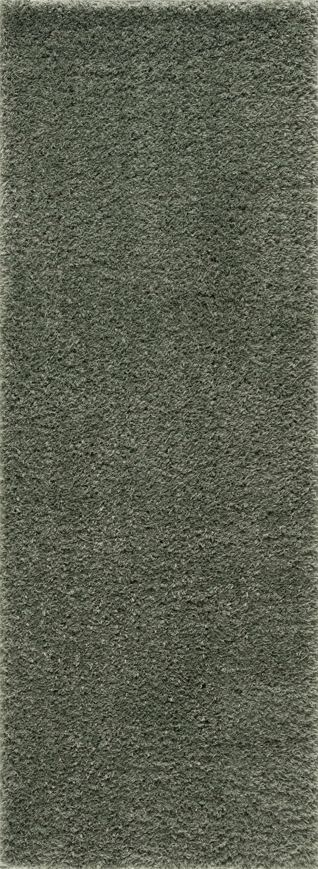 Faina Solid Green Shag Washable Area Rug - Clearance