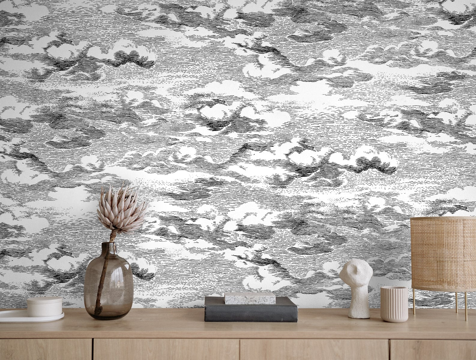 Clouds Peel and Stick Removable Wallpaper
