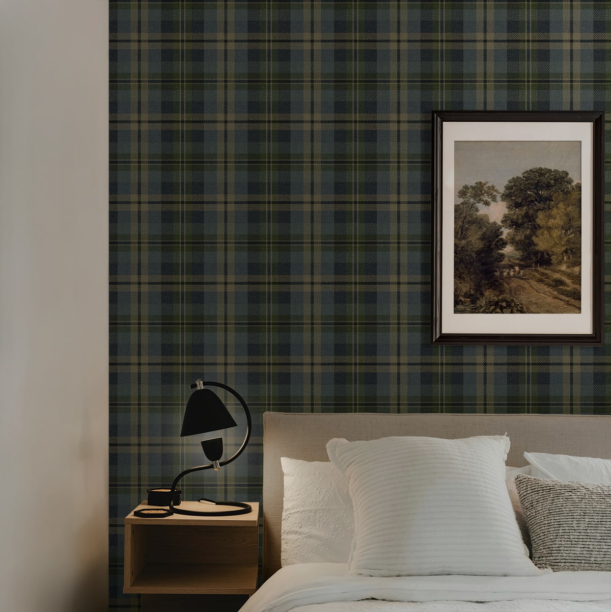 Thornbury Tailored Plaid Peel and Stick Removable Wallpaper