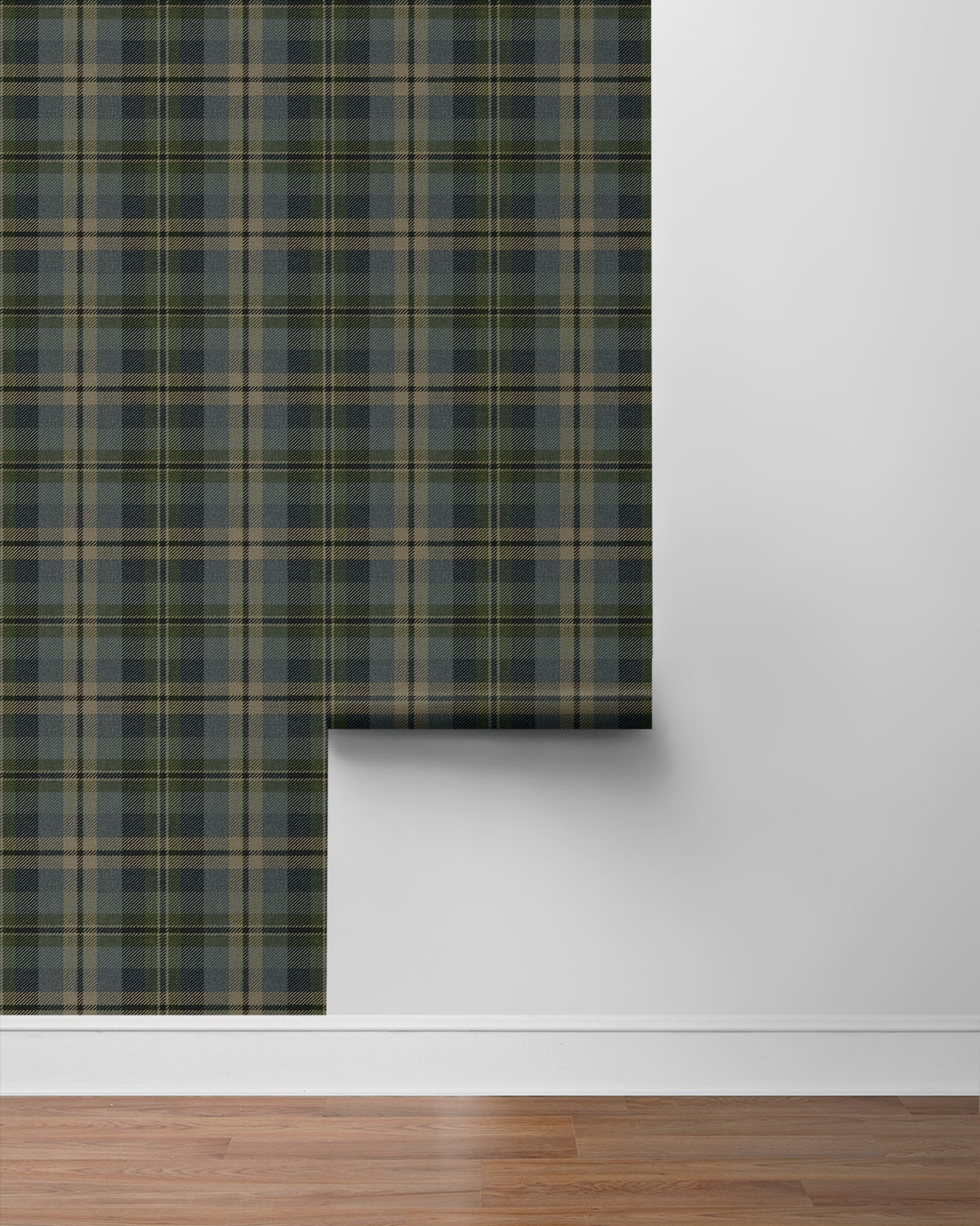 Thornbury Tailored Plaid Peel and Stick Removable Wallpaper