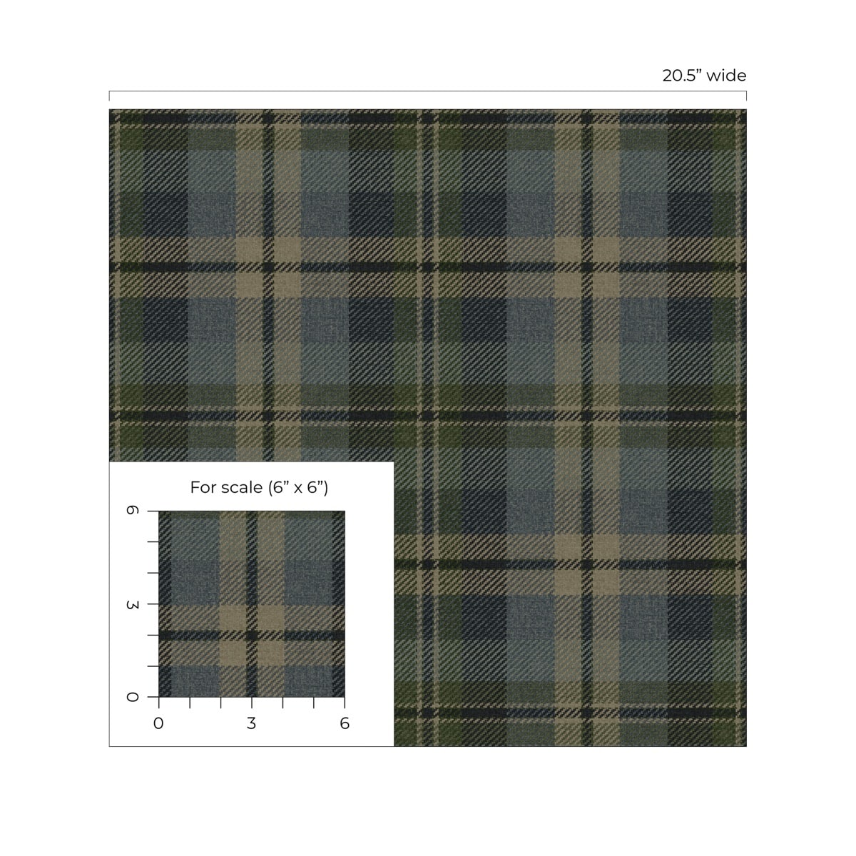 Thornbury Tailored Plaid Peel and Stick Removable Wallpaper