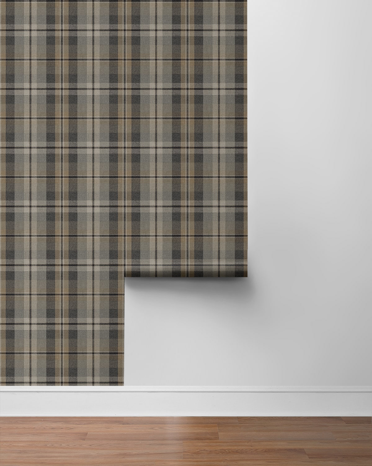 Thornbury Tailored Plaid Peel and Stick Removable Wallpaper