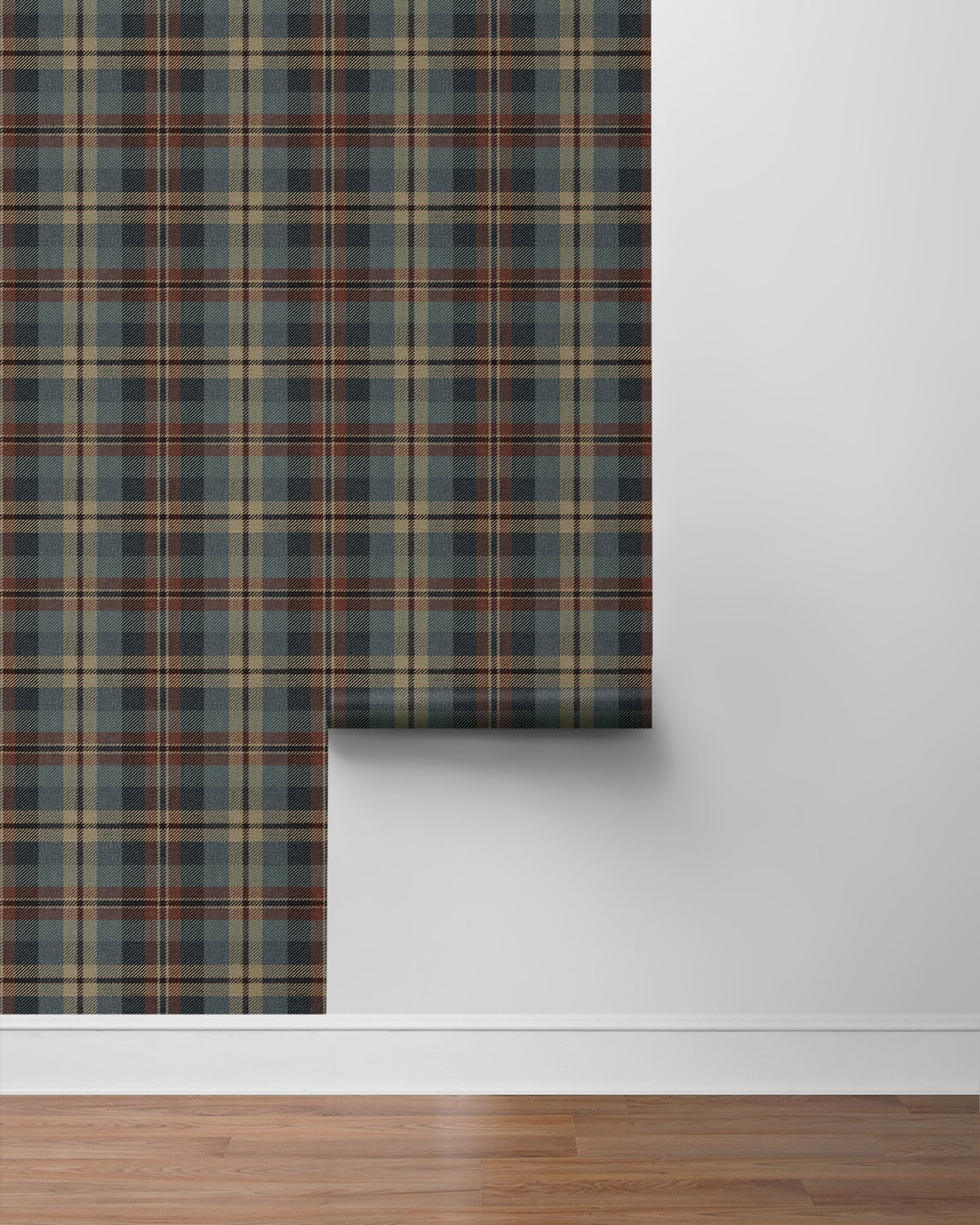 Thornbury Tailored Plaid Peel and Stick Removable Wallpaper