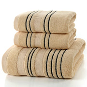 3 Pieces Grey Cotton Towel Set for Men Toalla 2pc Face Washcloth, Hand Towel, 1pc Bath Towel, Camping Shower Towels, Bathroom