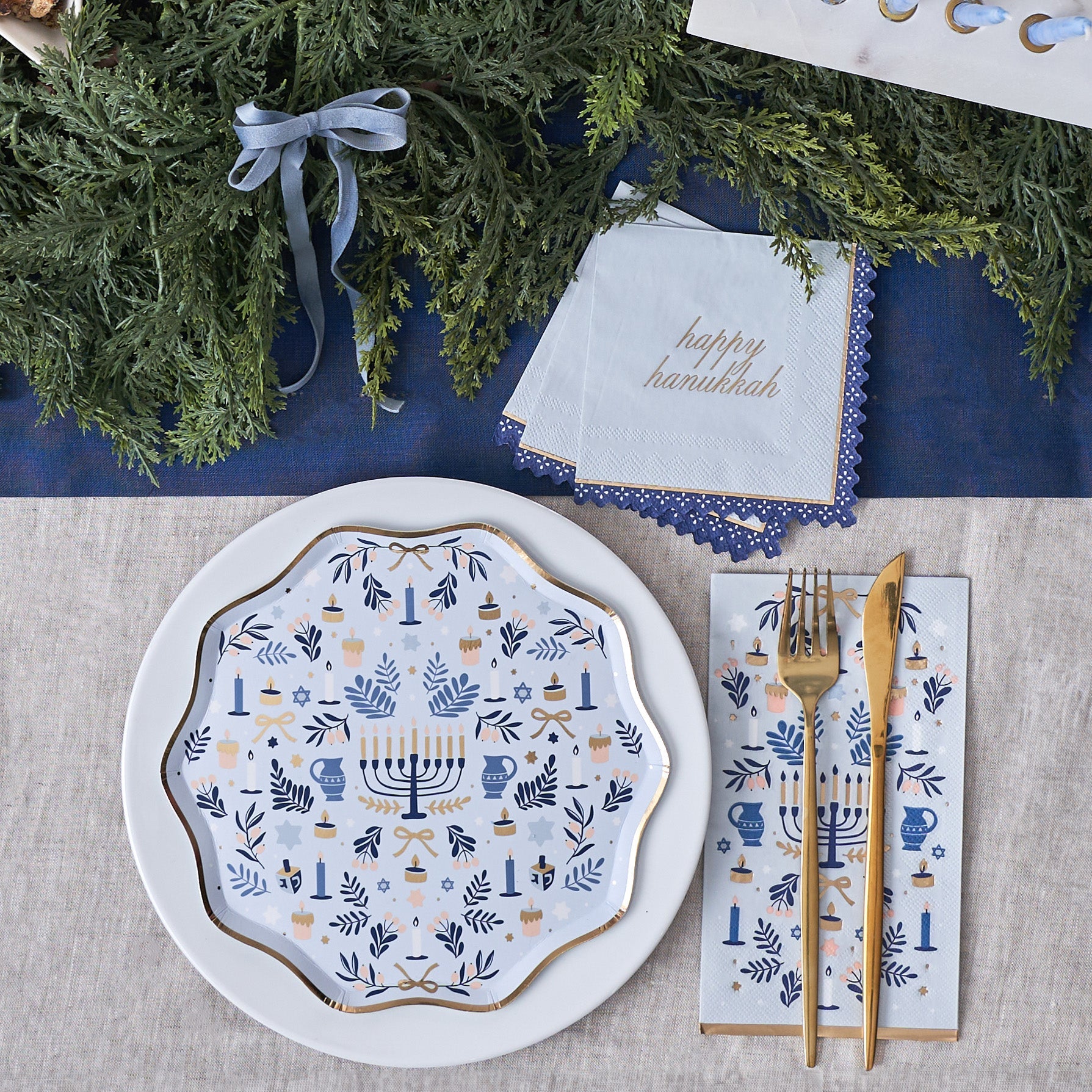 Happy Hanukkah Cocktail Napkins