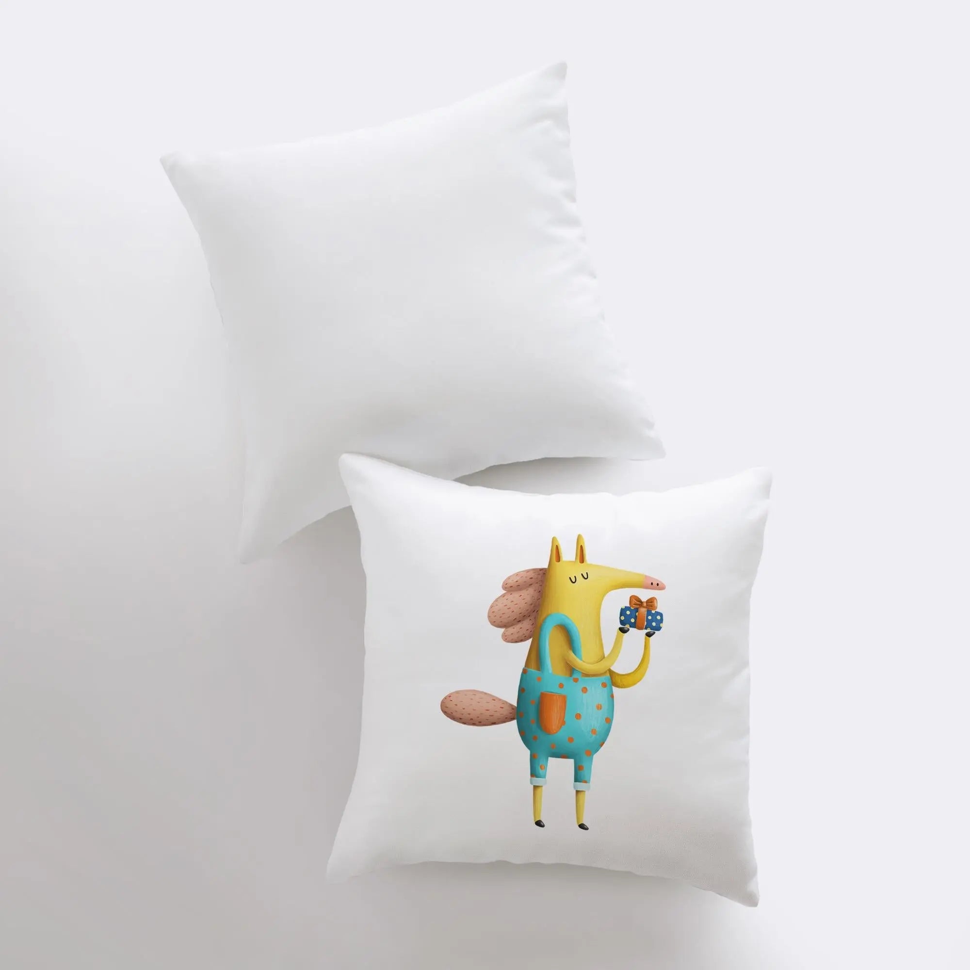 Horse giving gift Pillow | Throw Pillow | Horse Lover | Animal Lover Gift | Tiny House Decor | Cowgirl Pillow | Horse Pillow Pet UniikPillows