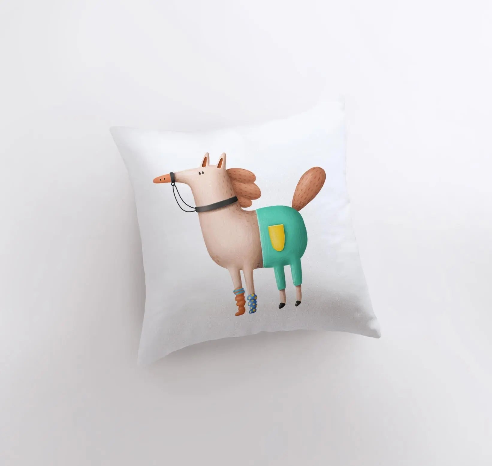 Horse wearing pants Pillow | Throw Pillow | Horse Lover | Animal Lover Gift | Tiny House Decor | Cowgirl Pillow | Horse Pillow Pet UniikPillows