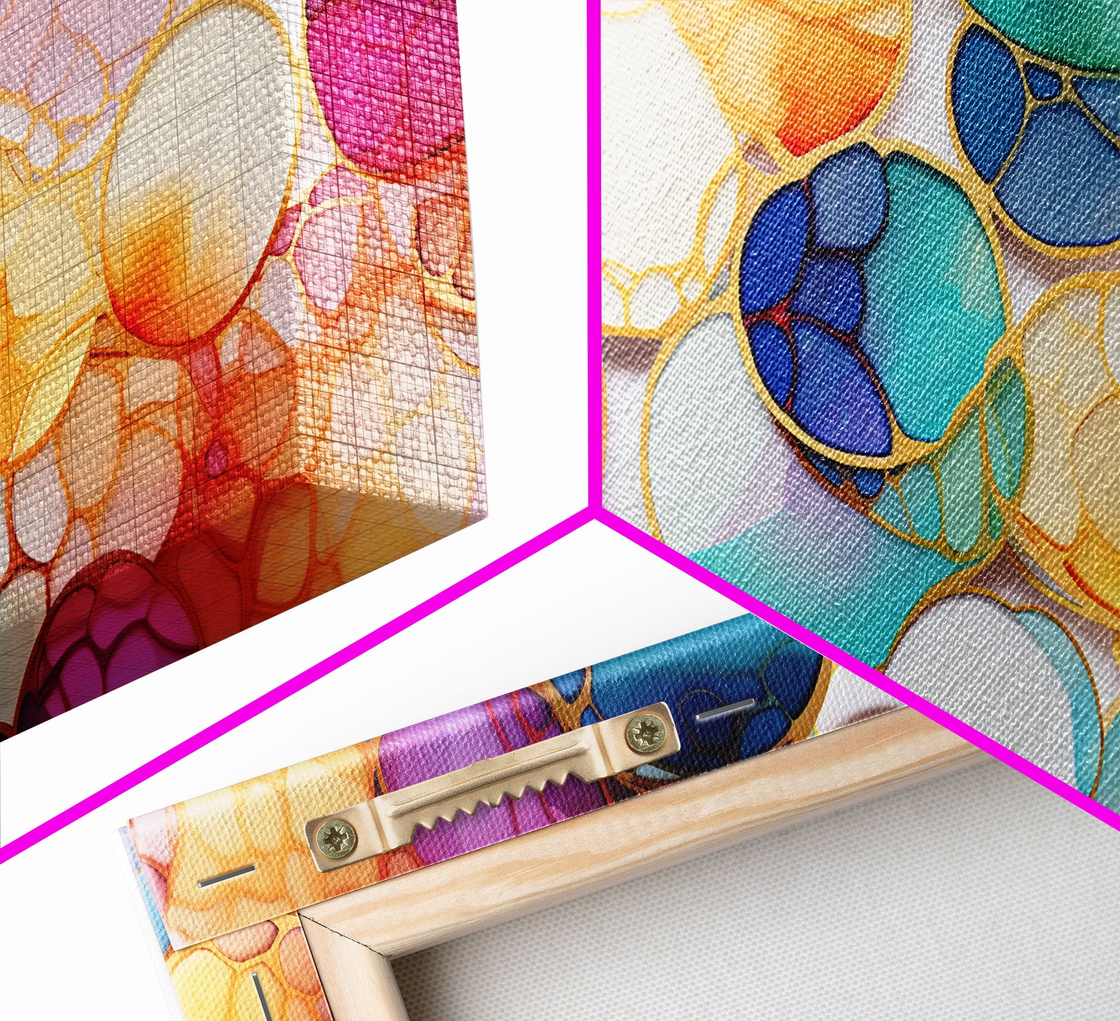 Vibrant Wall Print, Canvas Print, 3 Piece Wall Art