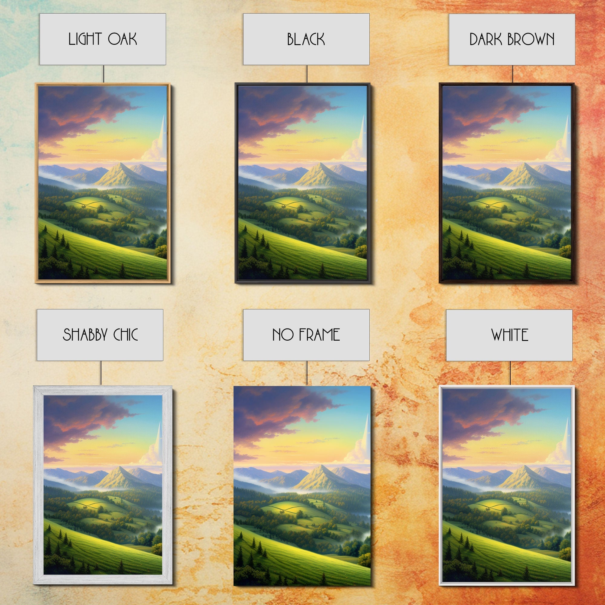 Rainbow Wall Art, Canvas Print, 3 Piece Wall Art
