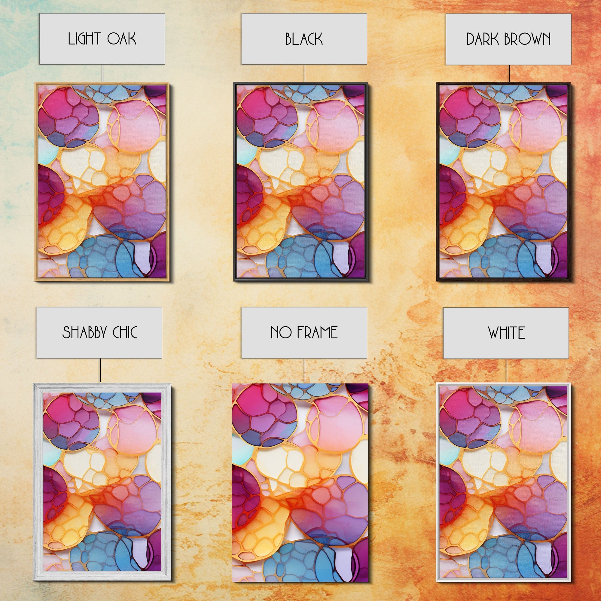 Vibrant Wall Print, Canvas Print, 3 Piece Wall Art