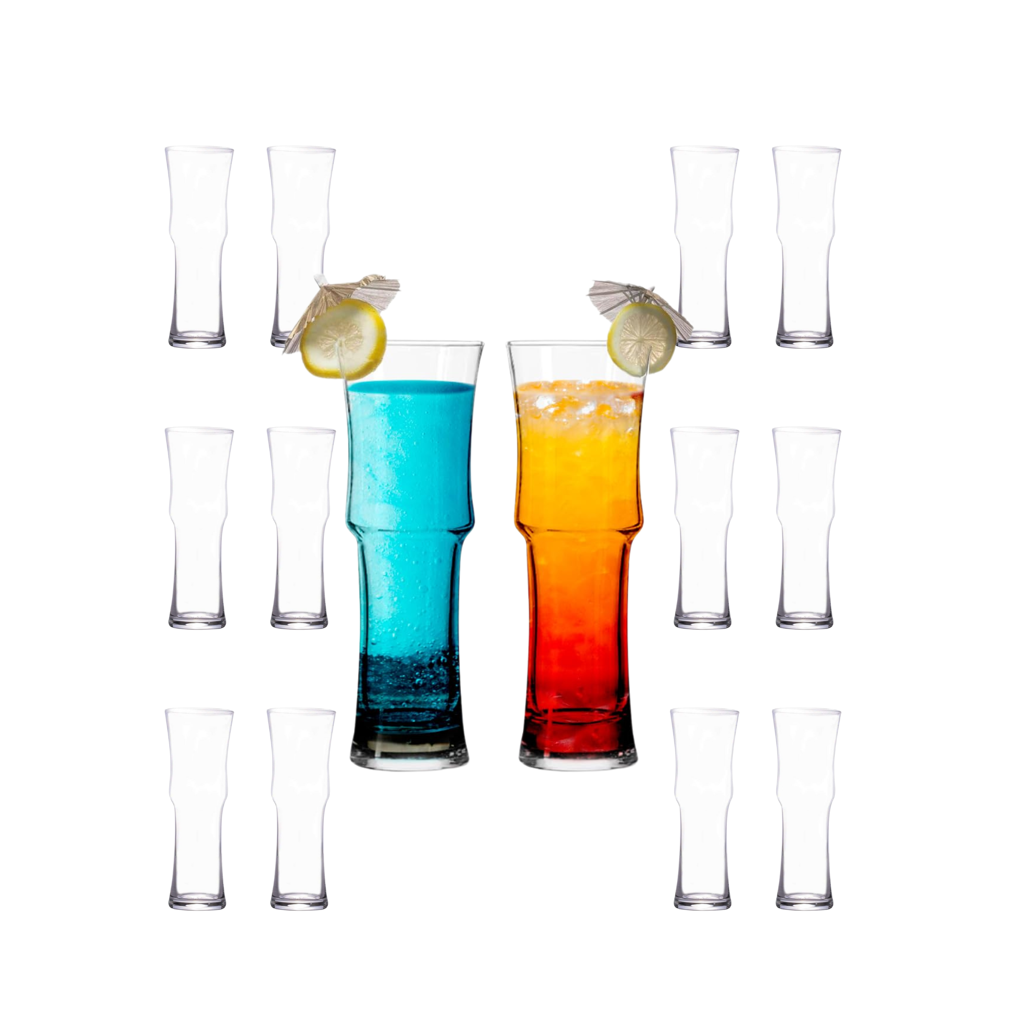 Tall Napoli Hurricane Cocktail Glasses - (15oz)