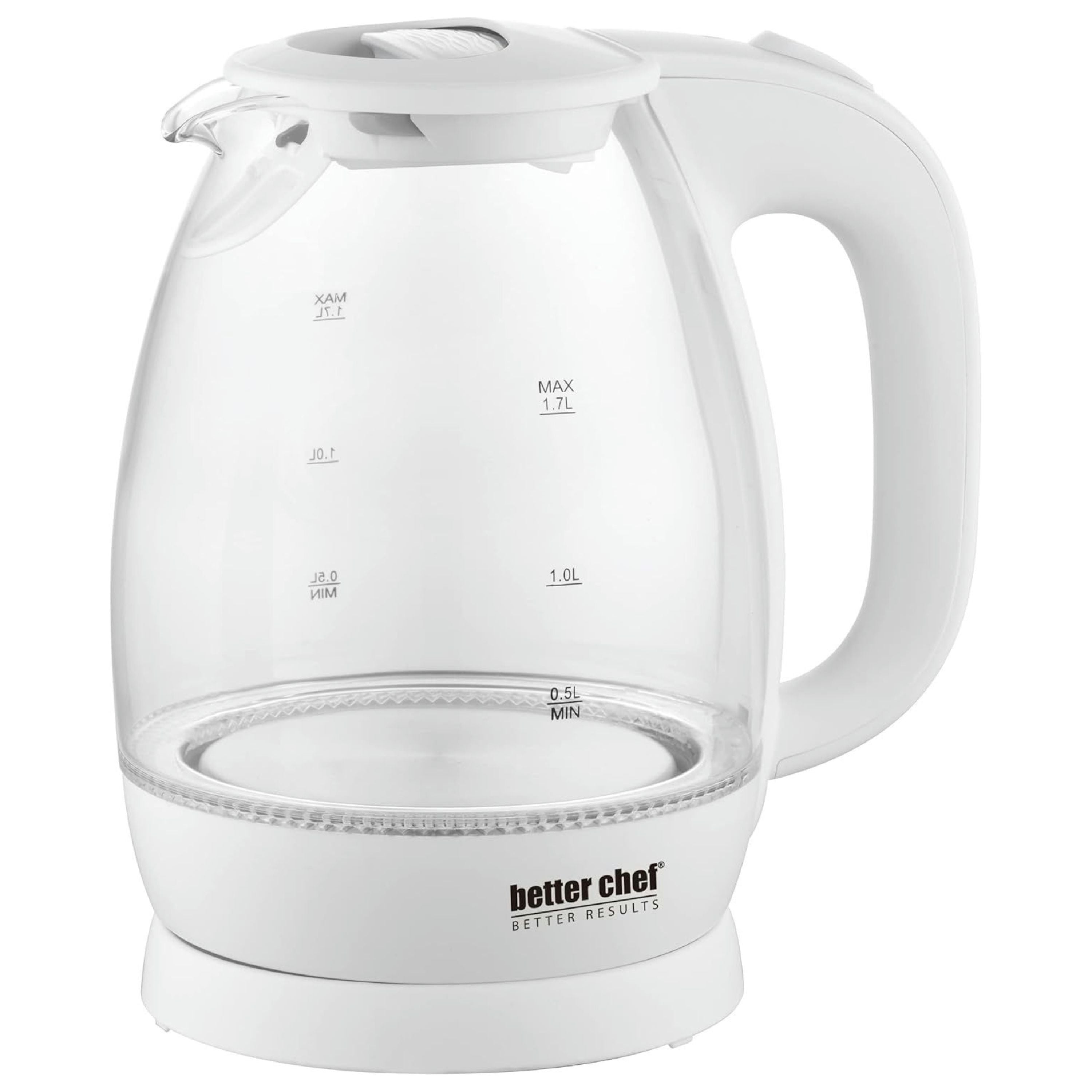Better Chef Glass Cordless Kettle - White - 1.7L