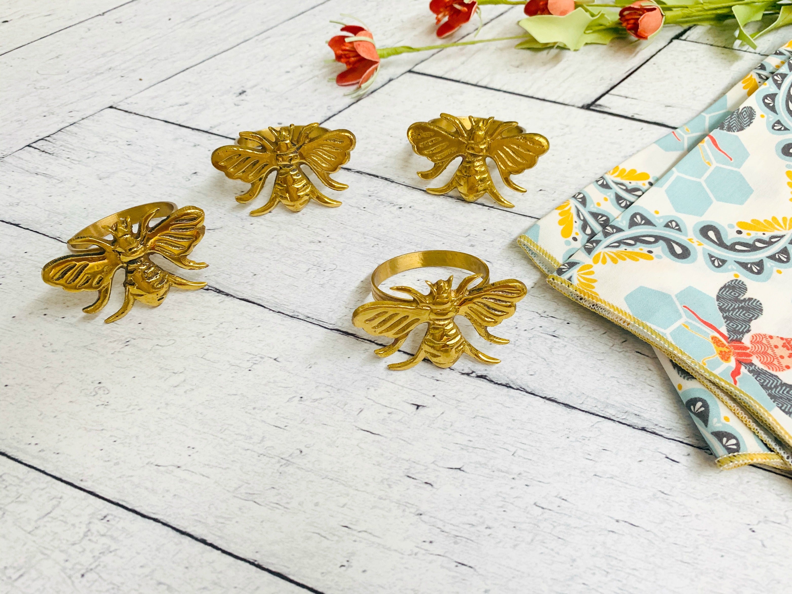Honey Bee Cloth Napkins, Set of 4