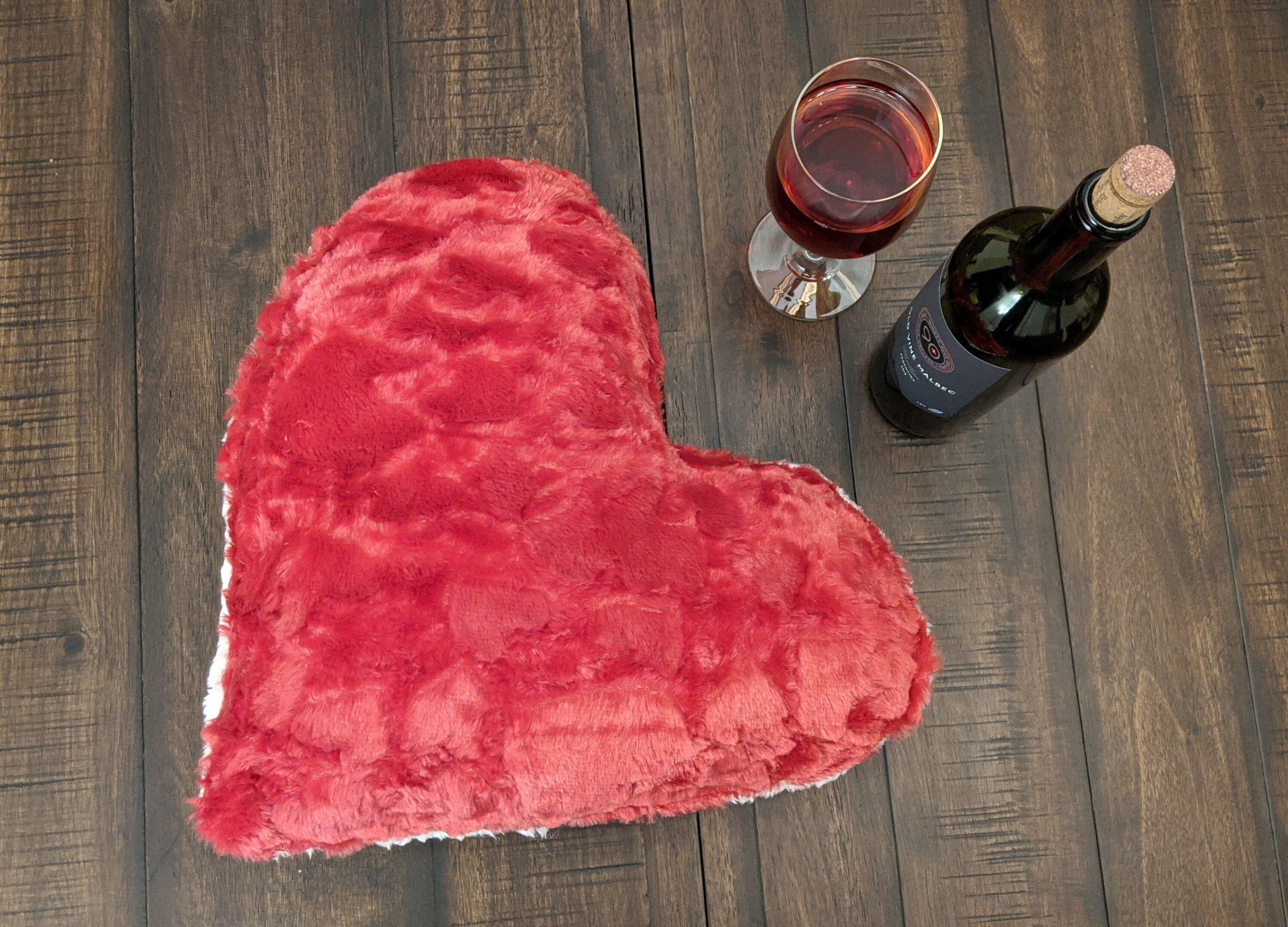 Romantic Valentine Heart Shaped Red Throw Pillow