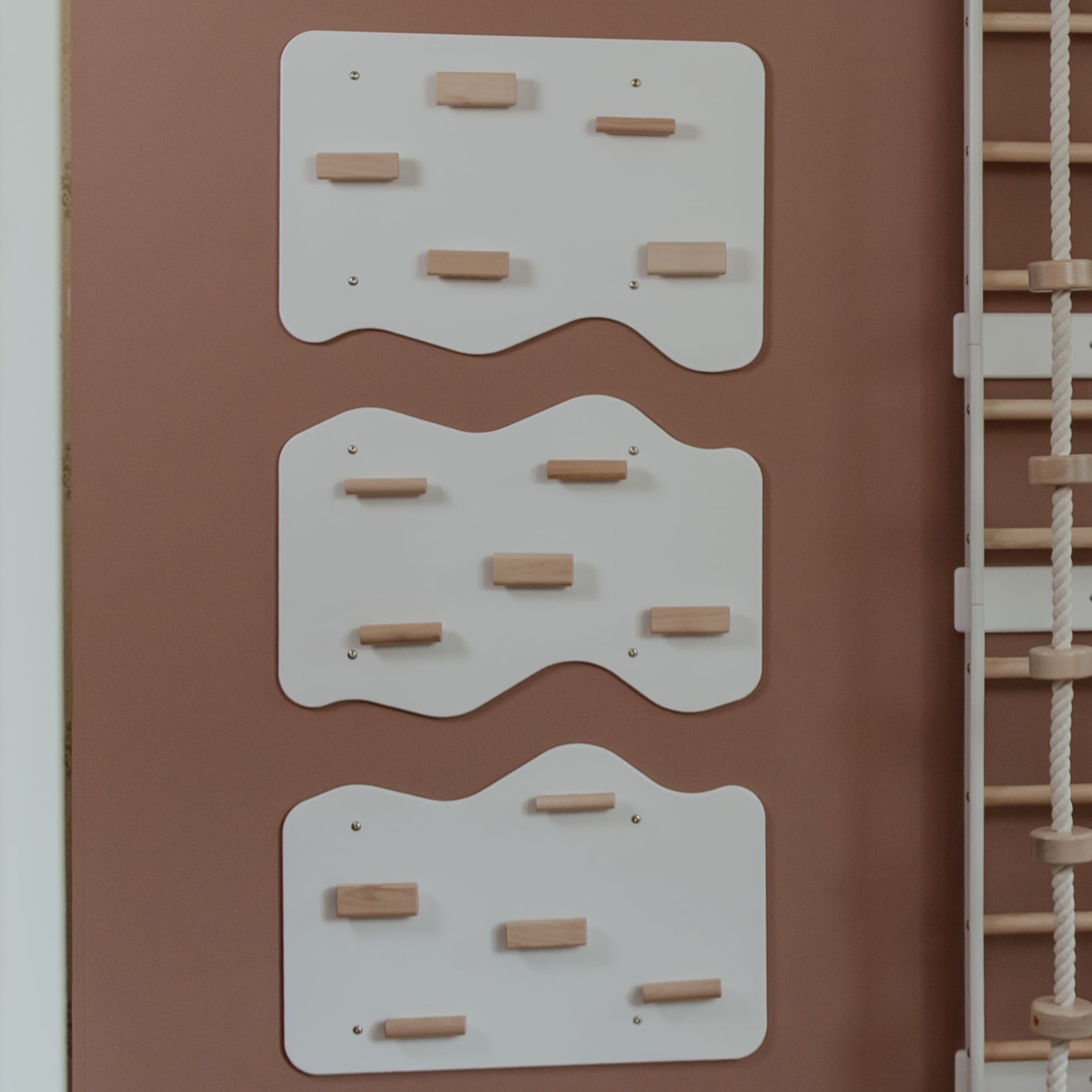 Indoor Rock Wall with Cloud-Shaped Panels for Kids 3-10