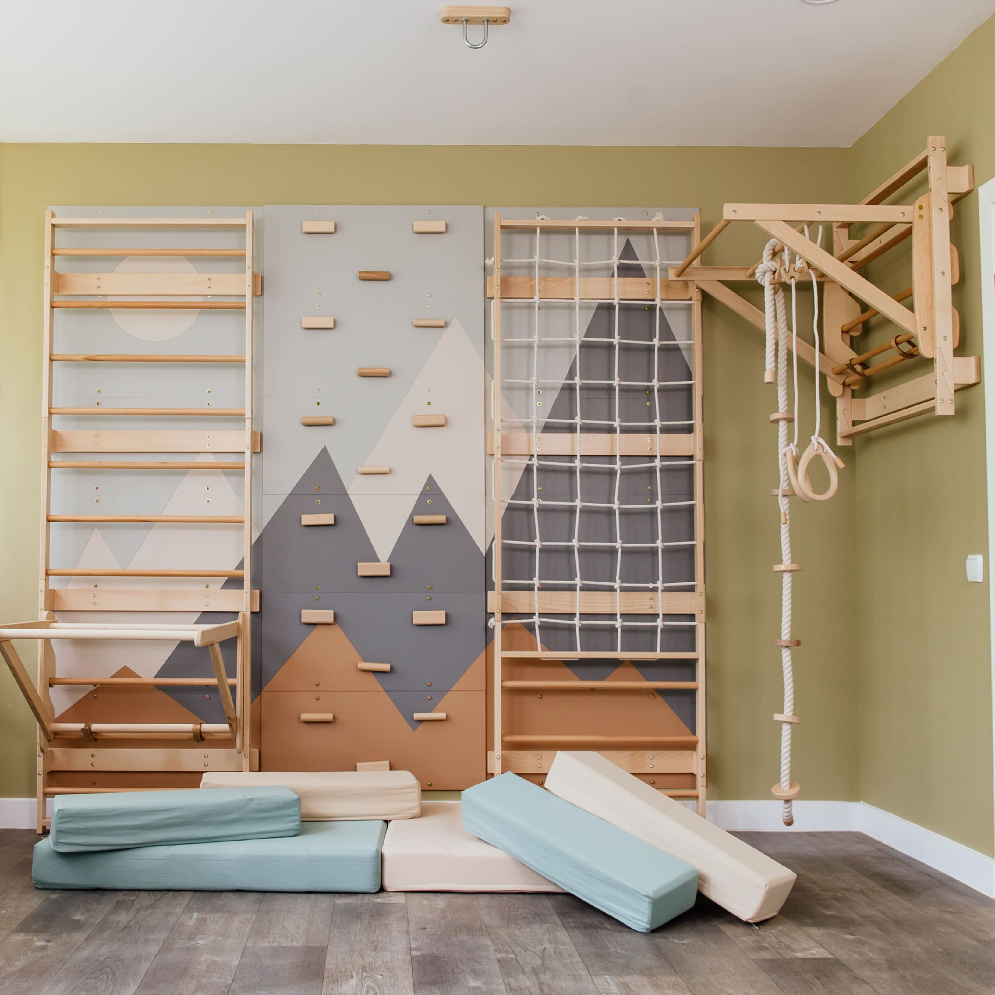 3-in-1 Swedish Ladder Wall Gym for Kids 3+