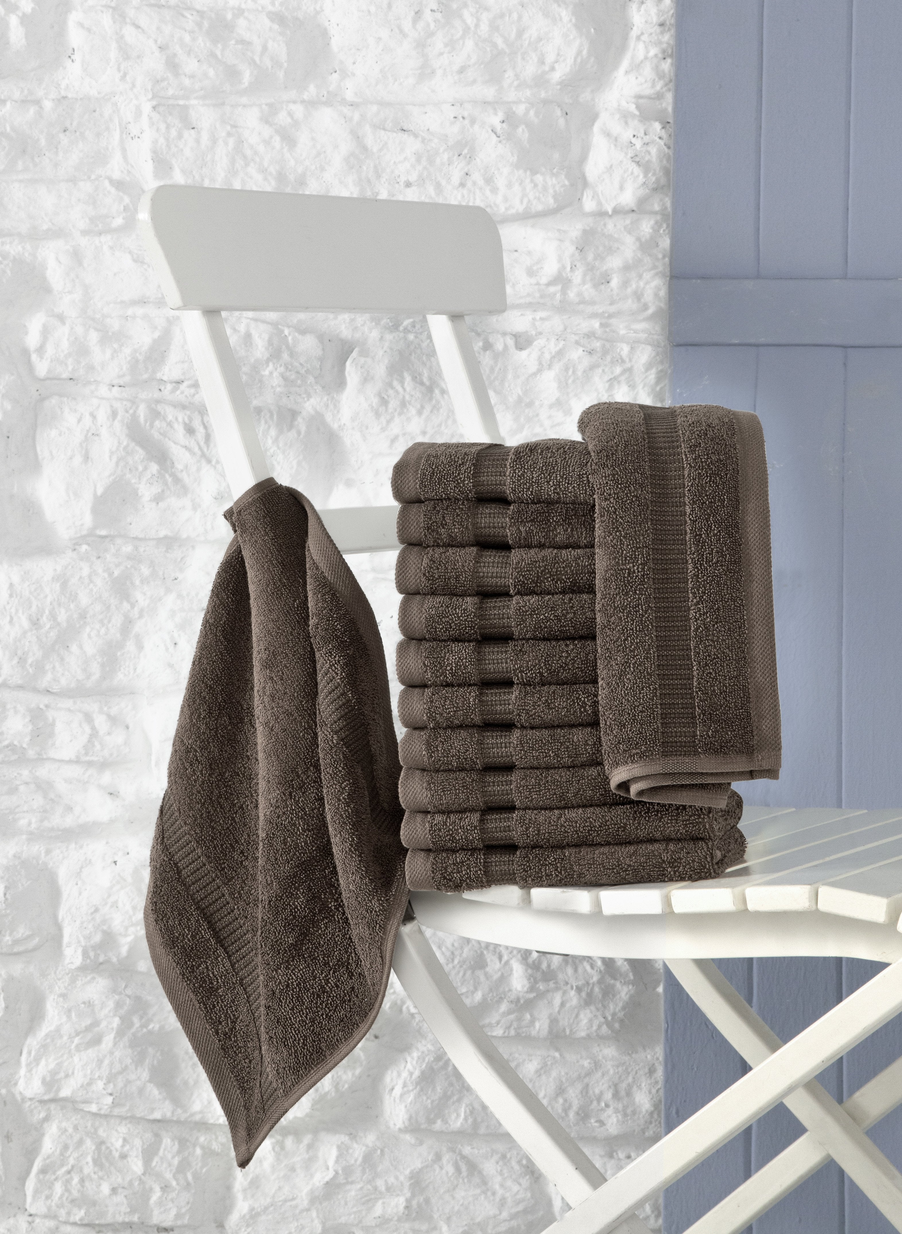 Cambridge Turkish Cotton Washcloths - 12 Pieces - Classic Turkish Towels