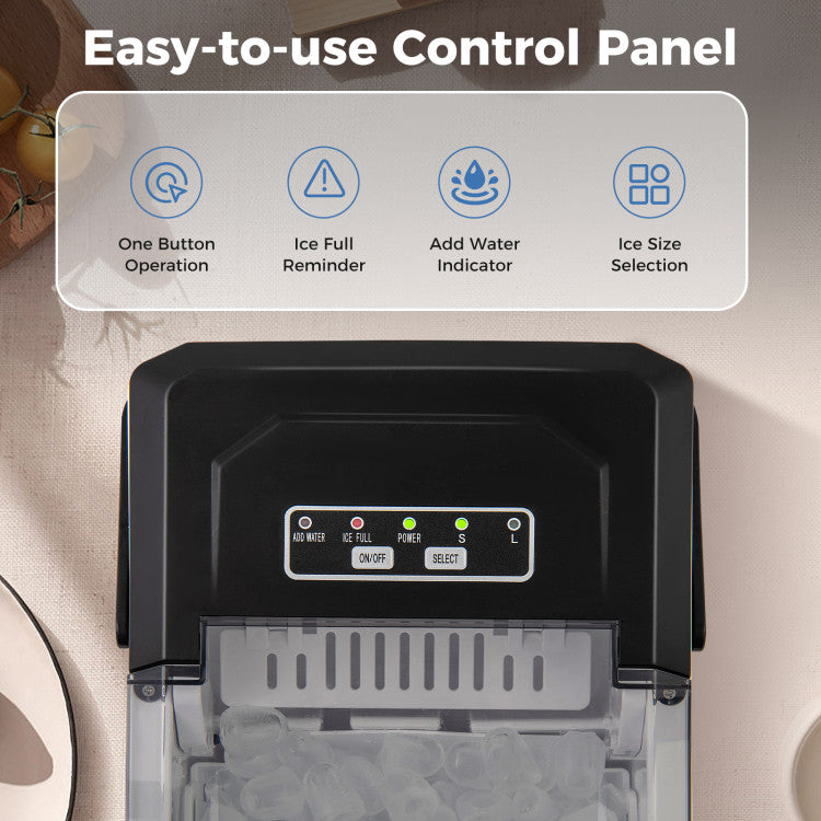 Countertop Ice Maker with Self-Cleaning