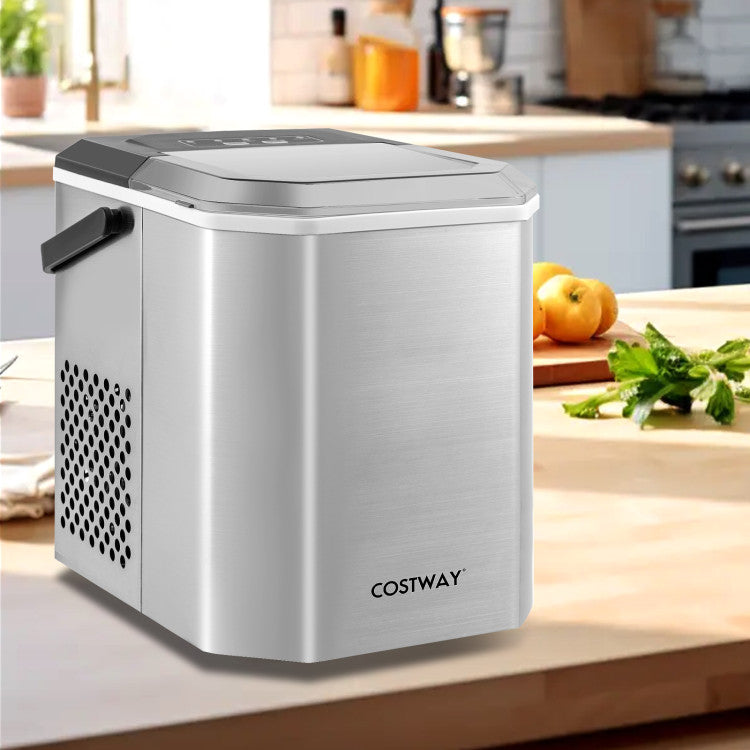 Countertop Ice Maker with Self-Cleaning for Home & Office