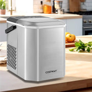 Ice Maker Countertop with Self-Cleaning -Silver