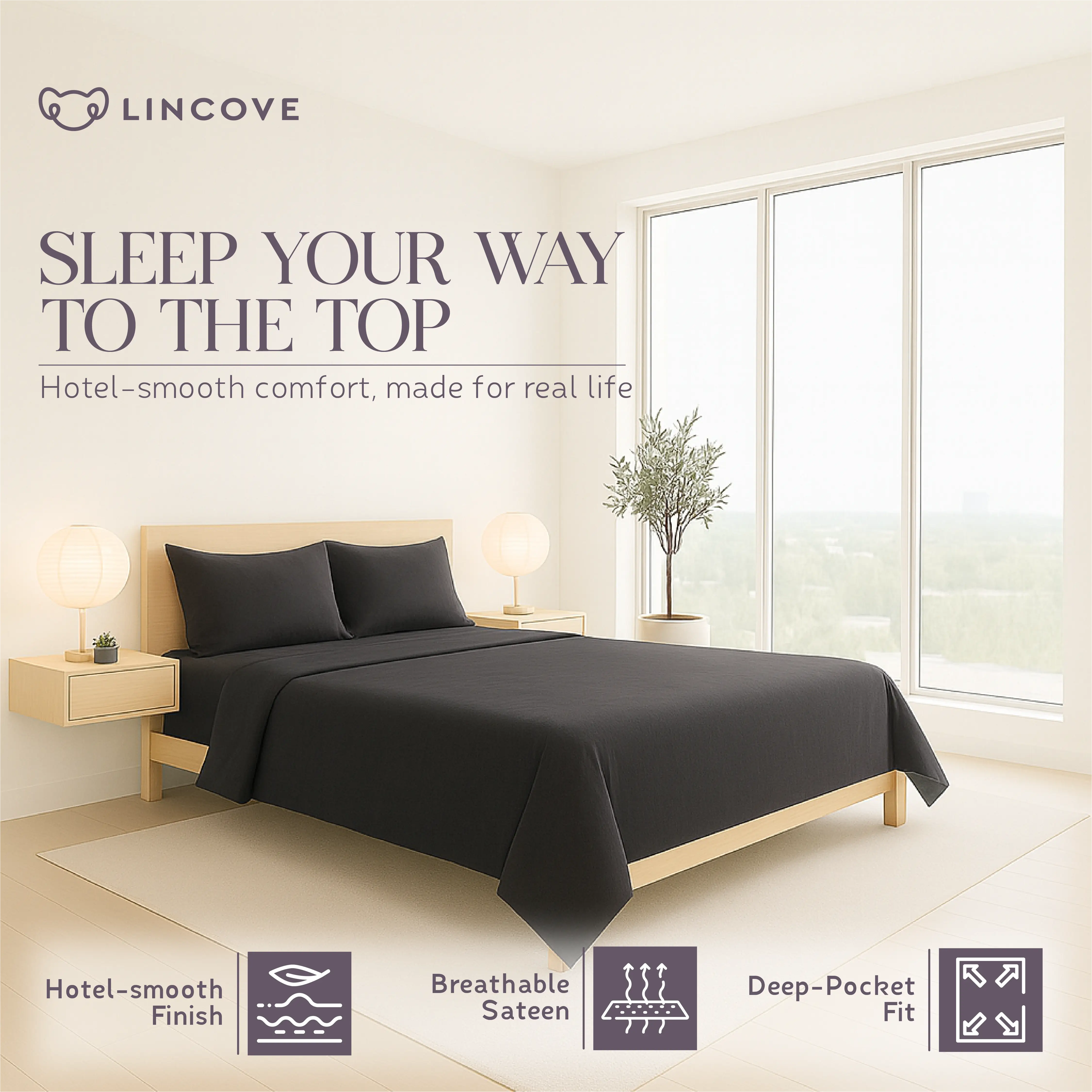 100% Cotton Sheet Set | Luxe Hotel Collection