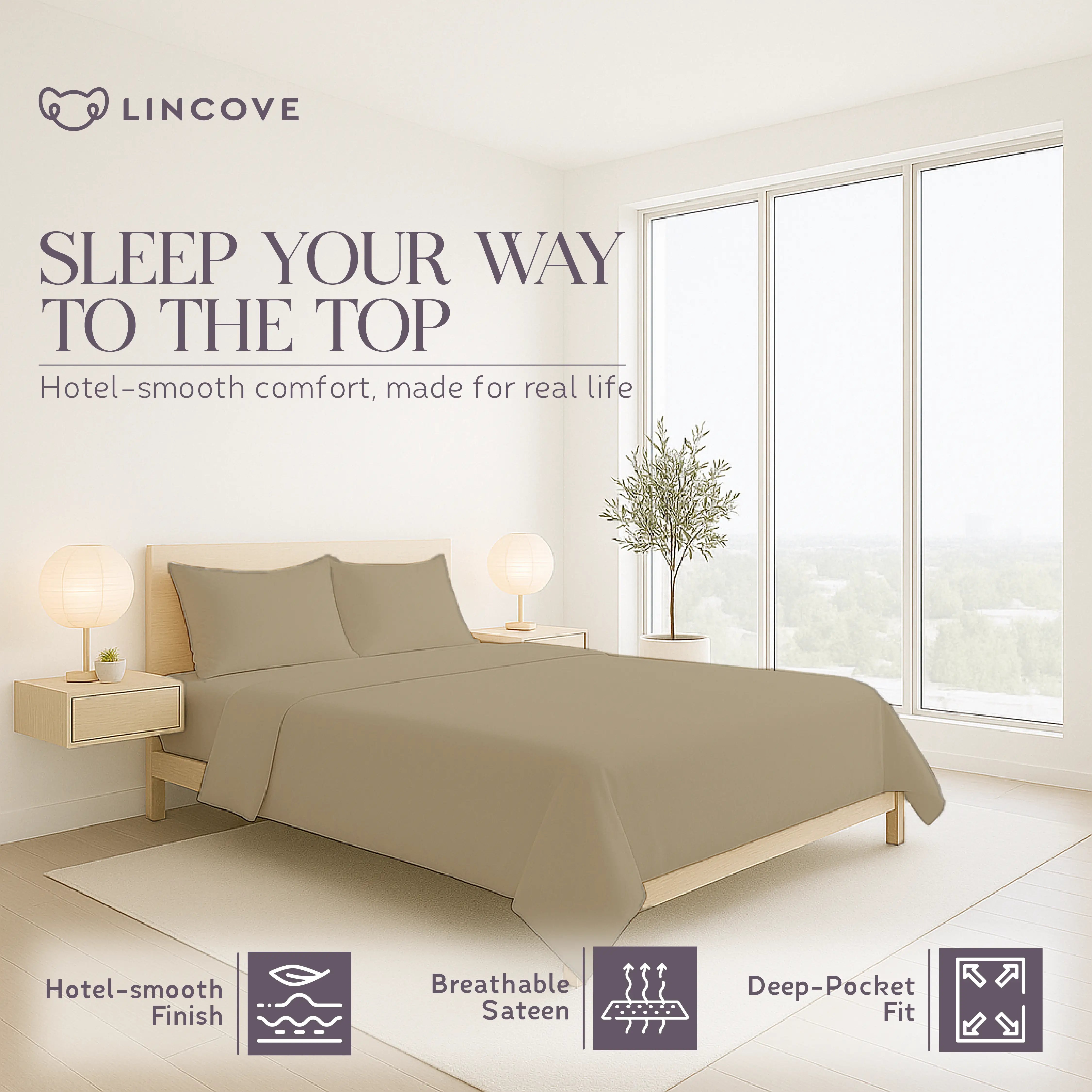 100% Cotton Sheet Set | Luxe Hotel Collection